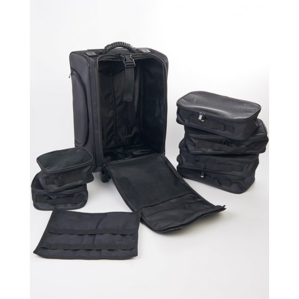 Makeup kuffert / Trolley m. hjul. Inkl. 6 stk. organizers.